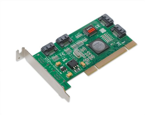 I/O Crest Low Profile 4 Ports PCI SATA II RAID Host Controller Card SIL3124 Chipset SY-PCI40025