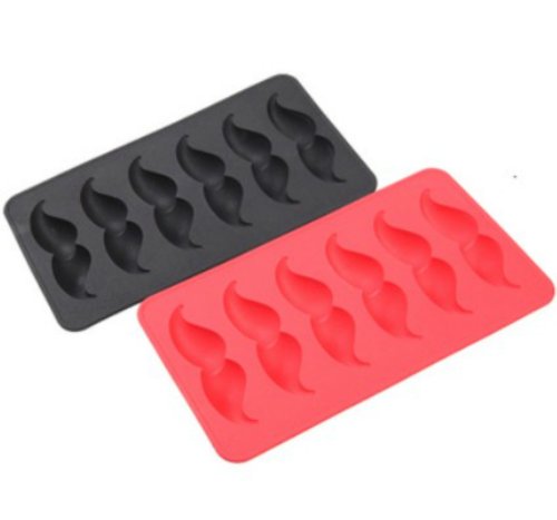 ONOR-Tech Set of 2 pieces Creative Beard Shaped Silicone Ice Cube Tray Ice Mold