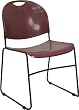 Burgundy High Density, High Stacking, Ultra Compact Stack Chair [RUT-188-BY-GG]