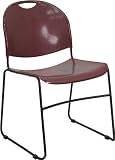 HERCULES Series 880 lb. Capacity High Density, Ultra Compact Stack Chair Burgundy/Black Frame
