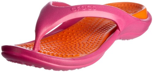crocs Athens Thong Sandal,Fuchsia/Orange,Men's 10 M/Women's 12 M