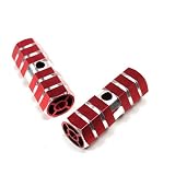Red Axle Foot Pegs For Bicycle Bike