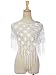 Anna-Kaci Free Size White Embroidered Layered Retro Hippie Geometric Shawl