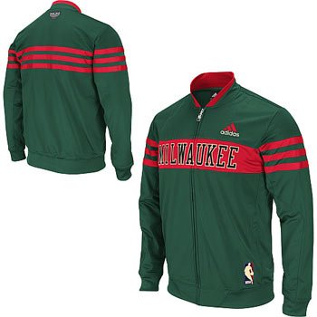Milwaukee Bucks Adidas Walter Brown Collection On-Court Jacket - L