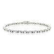 Sterling Silver 2 ct. Round and Baguette Cut Diamond Tennis Bracelet