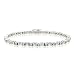 Sterling Silver 2 ct. Round and Baguette Cut Diamond Tennis Bracelet