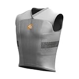 Shock Doctor Boy's CrushTech 3-Pad SLVS Impact Shirt (Grey, Large)