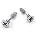KONOV Mens Stainless Steel Novelty Punk Rock Screw Stud Earrings Set, Silver