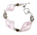 Bracelet - B3 - Handmade Murano Glass & Fire-Polished Beads - Lg Twists - Toggle Closure ~ Pink
