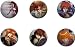 Set of 6 RUROUNI KENSHIN Pinback Buttons 1.25