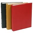 Medium Ring Bound Clear Pocket Album, Genuine Italian Calfskin Leather, Holds 72 4x6 Pictures