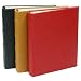 Medium Ring Bound Clear Pocket Album, Genuine Italian Calfskin Leather, Holds 72 4x6 Pictures