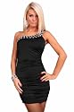 Astrapahl, sehr sch&ouml;nes Kleid, Abiballkleid, Strasssteine, Farbe schwarz, L&auml;nge Mini, Gr. One Size
