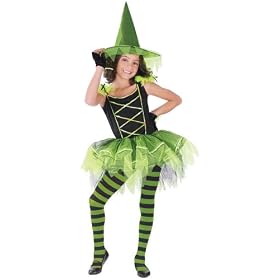 Ballerina Witch Green Chld Lg by 