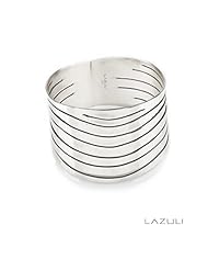 Wide Chunky Solid Sterling Silver Bangle Ravine Bracelet