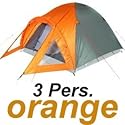 NEU 3 Mann Zelt Igluzelt Iglu Camping und Outdoor Zelt-ORANGE