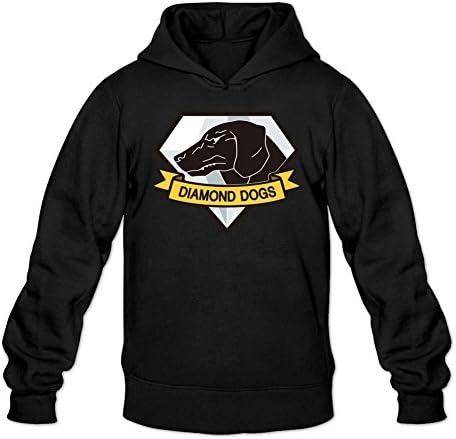 Nesoul Men's Metal Gear Solid Diamond Dogs Hooded Sweatshirt Black L