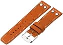 Momentum Men's ZC-22RIV orANGE Square One 22mm 'Rivet' Leather Strap orange