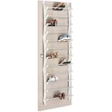 Whitmor 6486-1746-WHT Over-The-Door Shoe Rack,  36-Pair, White
