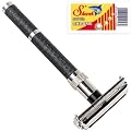 Parker 96R - Long Handle Butterfly Open Double Edge Safety Razor & 10 blades SHARK & BLUEBIRD