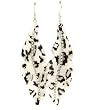 Animal print Leopard Leaf with crystal studded earrings