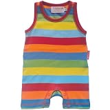 Toby tiger multi-coloured stripe romper suit 6-12mths