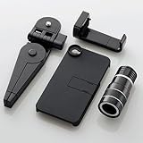 ELECOM iPhone 4/4S カメラレンズキット 望遠レンズ スタンド付 PS-A11CST1BK