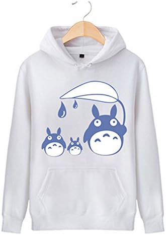KM Women Sweater Totoro Pullover Sweatshirt (XL(H 175-180CM  W 75-80KG), white)
