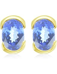 1.50 Cts Tanzanite Stud Earrings in 14K Yellow Gold