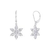 Sterling Silver, Diamond Dangle Earrings (0.09 cttw)