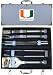 NCAA Miami Hurricanes 8pc. BBQ Set w/Case