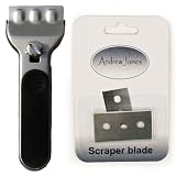 Andrew James Stainless Steel Universal Ceramic Hob Scraper With Safety Guard And Bonus 10 Free Blades