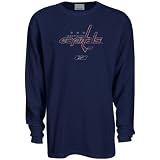 Reebok Washington Capitals Navy Blue Faded Logo Long Sleeve Thermal T-shirt
