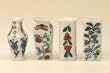 Dollhouse Miniature Set of 4 Vases with Fruits and Berries