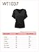 Made By Johnny MBJ WT1037 V Neck Short Sleeve Dolman Top with Side Shirring M Black