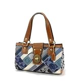 Coach Denim and Leather Signature Patchwork Tote 12216 B4IN