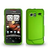 Neon Green Rubberized Snap-On Hard Skin Case Cover for HTC Droid Incredible ....