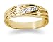 0.12 ctw. Men's Round Diamond Wedding Band in 14K Yellow Gold