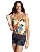 Roxy Juniors Perceived Paradise Shirt, Green Print, X-Small