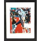 (13x16) Framed New England Patriots Randy Moss Catching Football Sports Poster Print