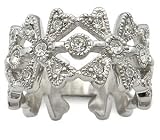 All Daisy Pave CZ Right Hand Ring/Band
