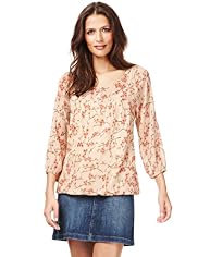 Indigo Collection Cherry Blossom Gypsy Top with Camisole