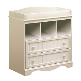 Pure White Country Style Changing Table