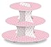 LolliZ® Cupcake Stand, Pink/Polka Dots, Paper. 1 Pc