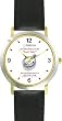 Habit 1 - A Conscience is a Compass (English Text) - DELUXE TWO-TONE WATCH from THE 7 HABITS - WATCH COLLECTION BY WATCHBUDDY&reg; - Arabic Numbers - Black Leather Strap-Size-Large ( Men's Size or Jumbo Women's Size )