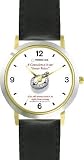 Habit 1 - A Conscience is a Compass (English Text) - DELUXE TWO-TONE WATCH from THE 7 HABITS - WATCH COLLECTION BY WATCHBUDDY&reg; - Arabic Numbers - Black Leather Strap-Size-Women's Size-Small