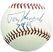 Tom Heinrich Autographed Baseball