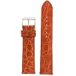 Mens Watch Band Crocodile Orange Built-In Spring Bars 20 millimeter Mens Watch Band Crocodile Orange Built-In Spring Bars 20 millimeter