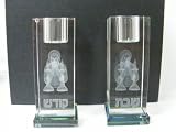 Crystal Shabbat Candlesticks