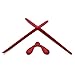 EyeOpeningStuff Replacement Earsocks & Nosepiece Rubber Kits for Rudy Project Rydon Sunglasses (Red, 0)